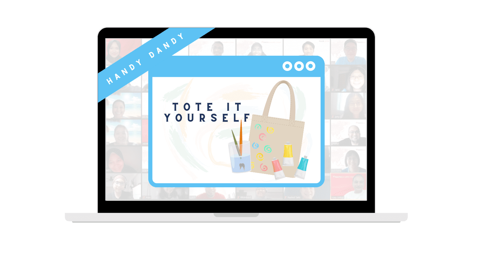 Online Bonding Workshops Tote Bag Painting