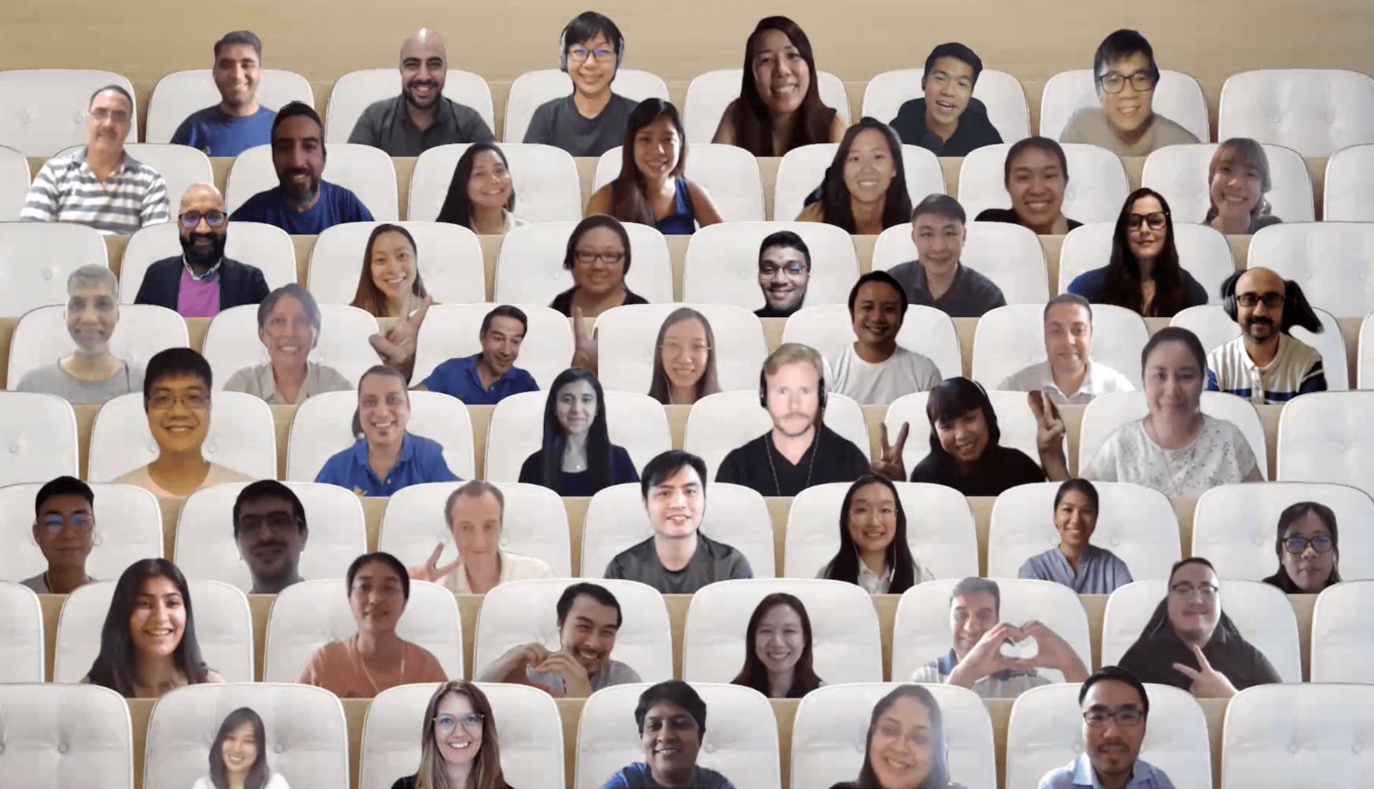 Virtual Team Building Online Interaction Group Photo